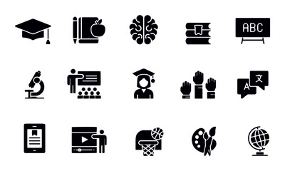  Education and School Related Vector Icons vector design 