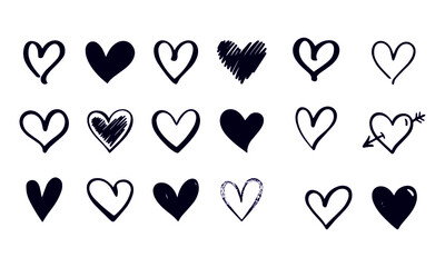 Hearts icons vector design 