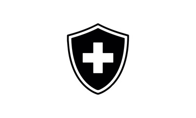 Health protection shield icons vector design 