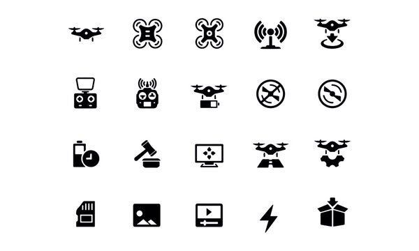 Drone icons vector design 