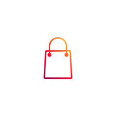 Shopping bag icon. Vector illustration for graphic design, Web, UI, app.