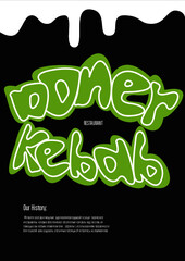 Logo Idea for Restaurant | Doner Kebab Poster | Template for Advirtisment or Brochure