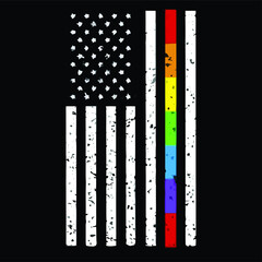 america flag lgbt gay pride art usa wo artloose fit design vector illustration for use in design and print poster canvas