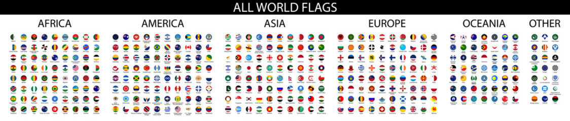 Fototapeta na wymiar Flag of world. Vector icons.