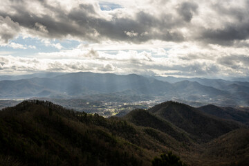 Shafts Of Light Over Bryson City