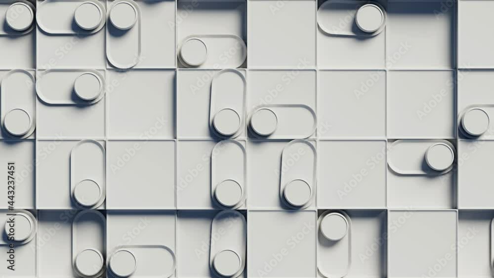 Poster 3d abstract background with repetitive pattern shapes. single colored.