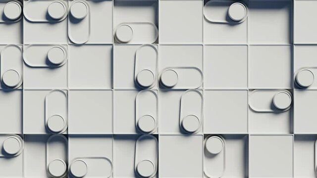 3d abstract background with repetitive pattern shapes.  Single colored.