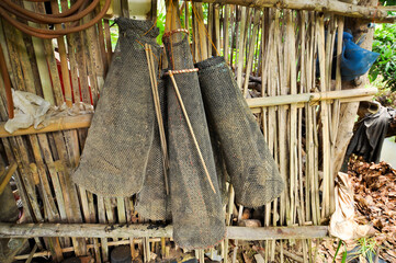 Fish traps are used to catch fish for a living.