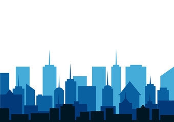 Naklejka premium Abstract city skyline | City Vector Background