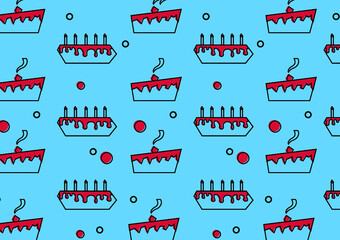 Seamless pattern with cupcakes | Background Pattern