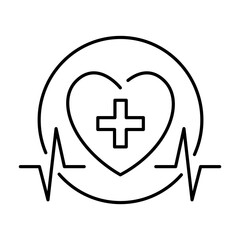 Good health and wellbeing black icon. Corporate social responsibility.