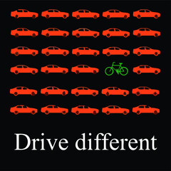 car or bike drive different ringer   poster design vector illustration for use in design and print poster canvas