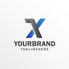 Letter X logo icon design template elements