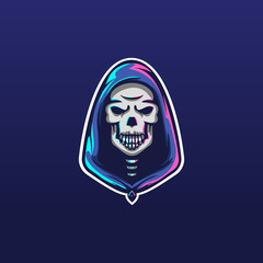 Jumper Skull Icon Vector Illustration. Mascot logo design template