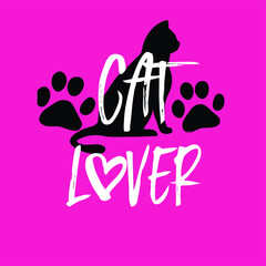 cat lover wo artflowy design vector illustration for use in design and print poster canvas