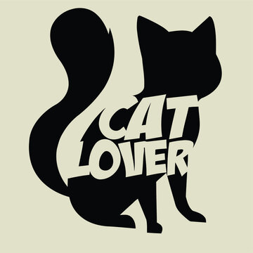 cat lover i love cat be an animal lover wo artcropped design vector illustration for use in design and print poster canvas