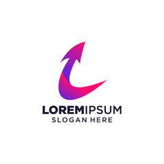 Obraz premium Letter L logo vector illustration, Design inspiration. Colorful icons