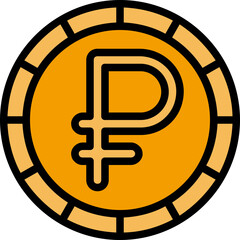 ruble Color line icon