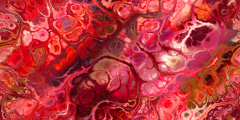 hot red marbled seamless tile, repeatable pattern