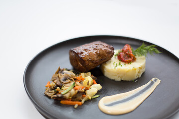 Assiette de restaurant plat