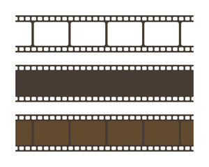 Classical 35 mm camera film strip template