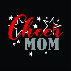 cheerleader proud cheer mom pride sports supporter wo design vector illustration for use in design and print poster canvas