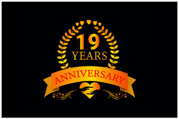 19 years anniversary new logo design