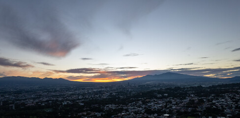 sunset over the mountains