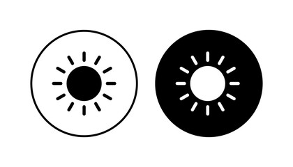 Sun icon set. Brightness Icon vector