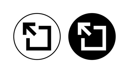 External link icon set. link icon vector. hyperlink symbol