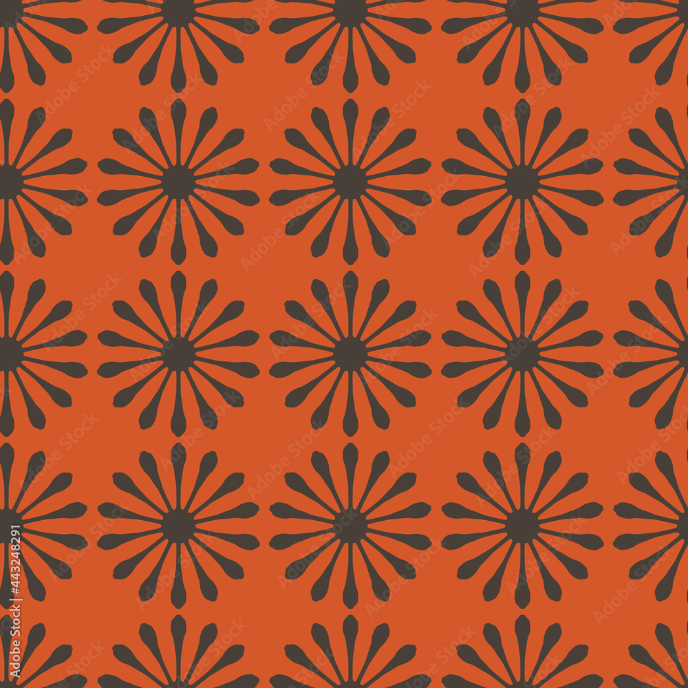 Poster Retro color fantasy print vector seamless repeat pattern print background