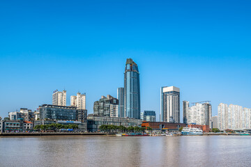 Fototapeta na wymiar Ningbo modern city architectural scenery
