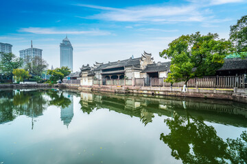 Fototapeta na wymiar Ningbo Tianyi Pavilion Ancient Buildings