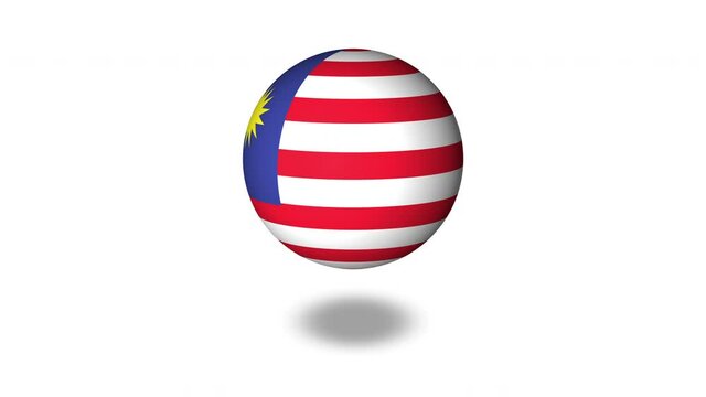 An animation of Malaysia rotating in sphere shape. Can be use for political, celebration and current issue