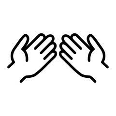 Finger Icon Design. Hand and Fingers Gesture Vector Symbol