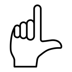 Finger Icon Design. Hand and Fingers Gesture Vector Symbol