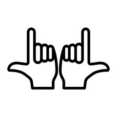 Finger Icon Design. Hand and Fingers Gesture Vector Symbol