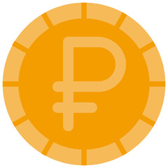 Obraz premium ruble flat icon