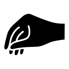 Fingers Black Icon Design. Hand Gesture Logo Symbol Vector