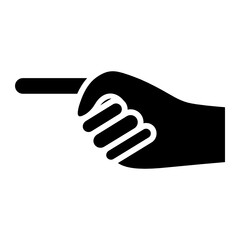 Fingers Black Icon Design. Hand Gesture Logo Symbol Vector