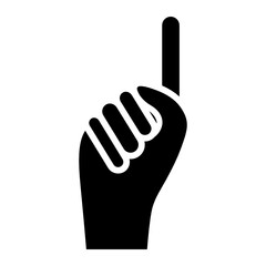Fingers Black Icon Design. Hand Gesture Logo Symbol Vector