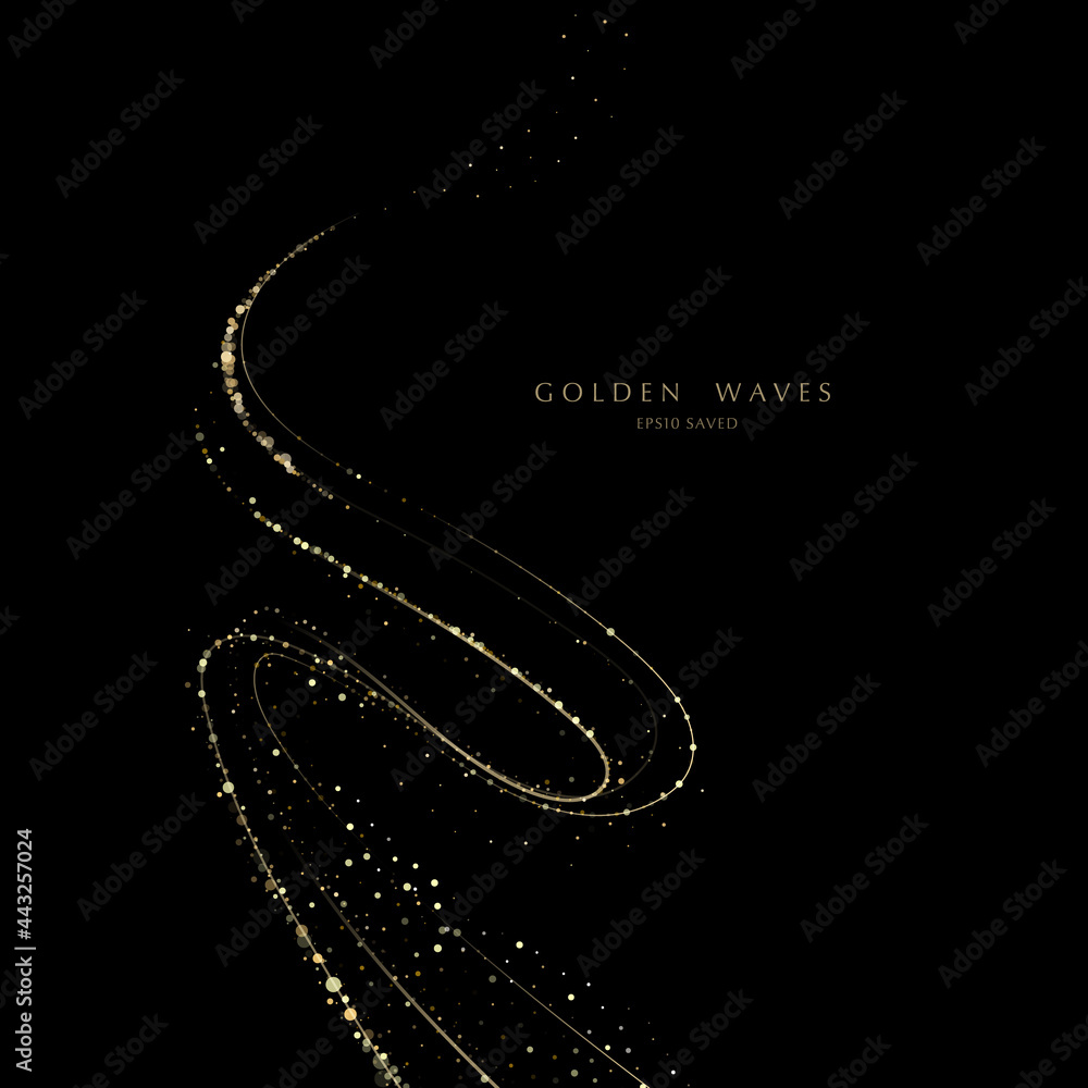 Wall mural glitter background, luxury gold stardust light