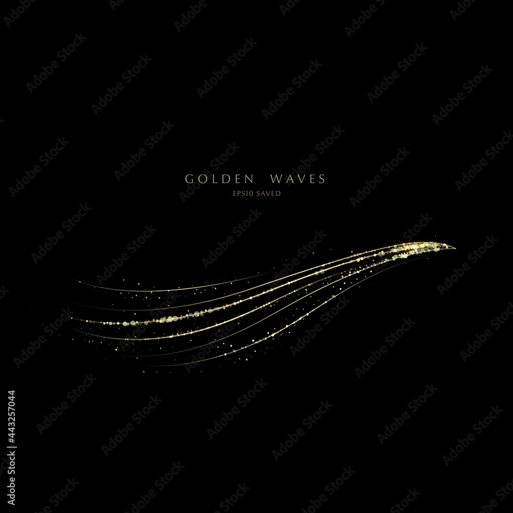 Wall mural glitter background, luxury gold stardust light