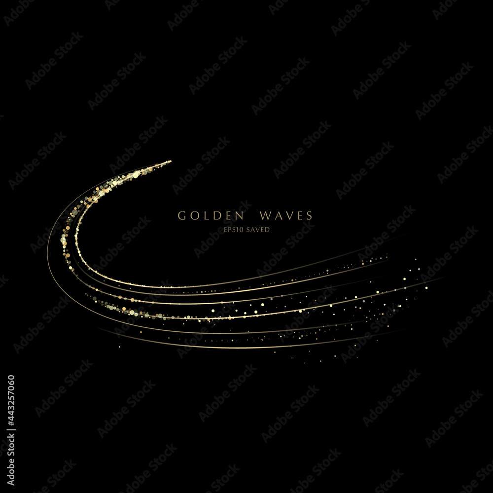 Wall mural glitter background, luxury gold stardust light