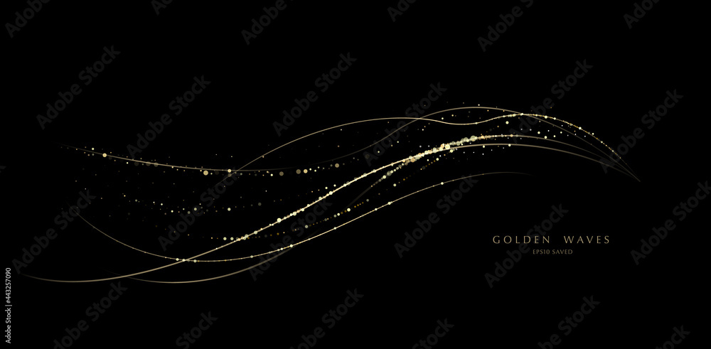 Wall mural glitter background, luxury gold stardust light