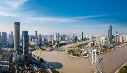 Fototapeta na wymiar Aerial photography of Ningbo city architecture landscape skyline
