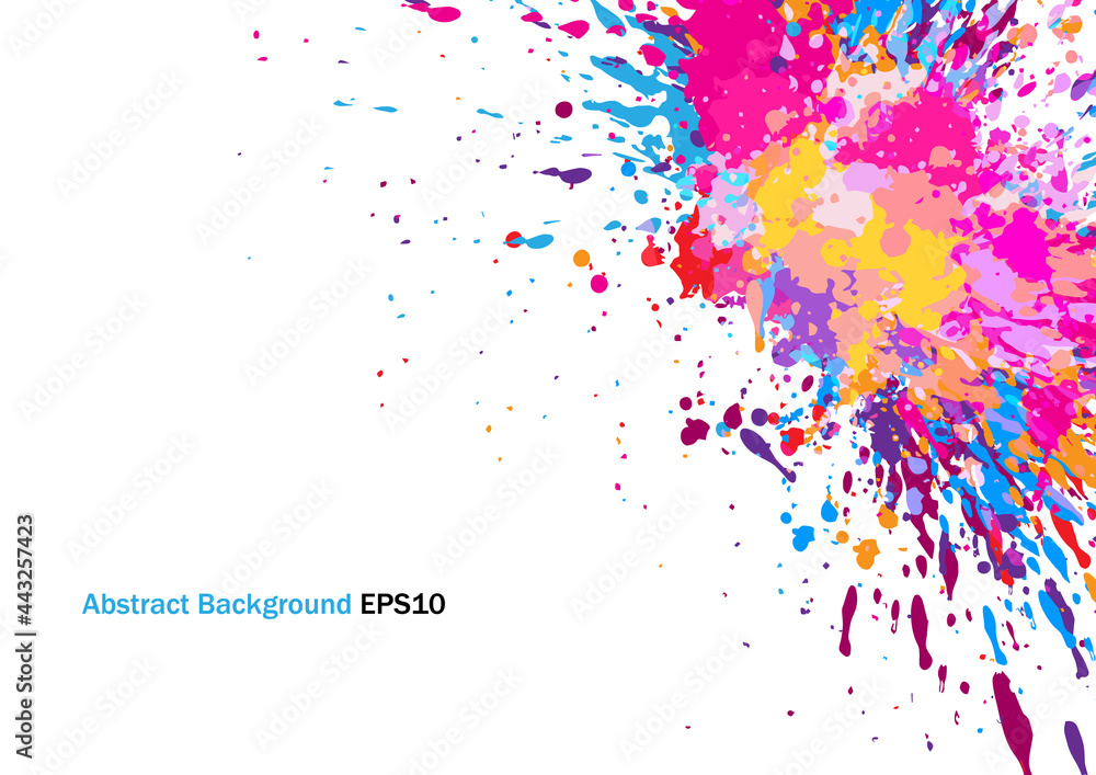 Aufkleber abstract vector splatter multicolor isolated background design. illustration vector design.