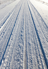 winter road for cars