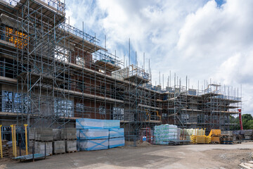 Residential housebuilding construction site UK