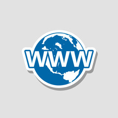  Internet icon isolated on gray background